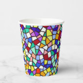 Gobelets En Papier Mosaïque moderne Carreaux colorés Motif (Gauche)