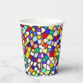 Gobelets En Papier Mosaïque moderne Carreaux colorés Motif (Droite)