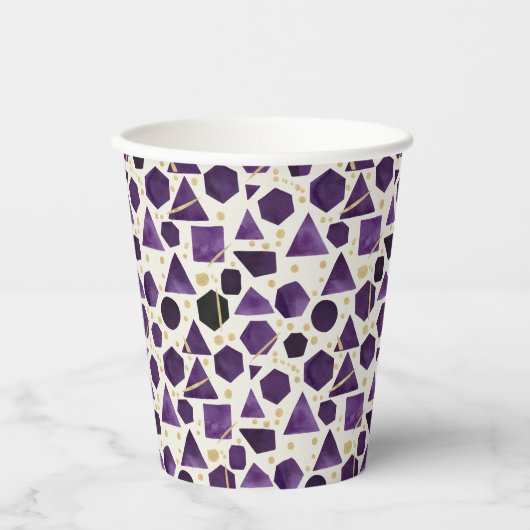Gobelets En Papier Mosaïque Prisme d'Améthyste (Recto)