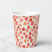 Gobelets En Papier Mosaïque Prisme Rubis (Verso)
