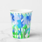 Gobelets En Papier Mosaïques bleue et verte (Droite)