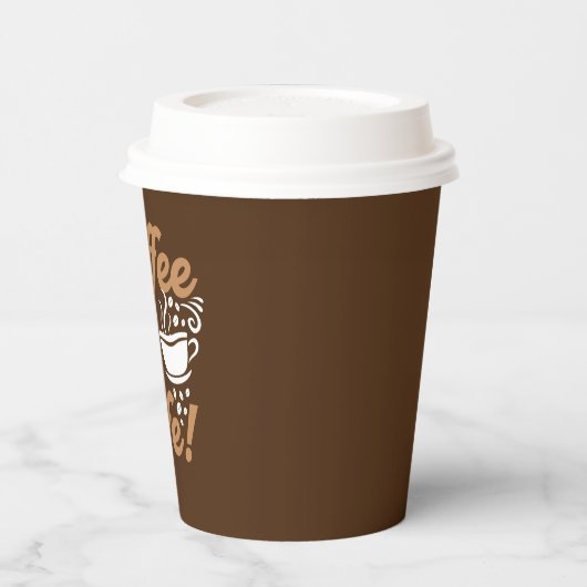 Gobelets En Papier Mot de café amusant art Cupes en papier (Gauche)