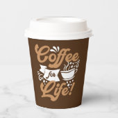 Gobelets En Papier Mot de café amusant art Cupes en papier (Recto)