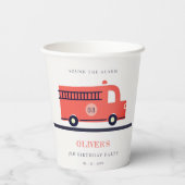 Gobelets En Papier Moteur de camion feu de la Marine Rouge n'importe  (Verso)