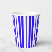 Gobelets En Papier Motif à rayures blanches bleues (Verso)