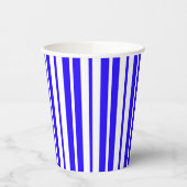 Gobelets En Papier Motif à rayures blanches bleues (Gauche)