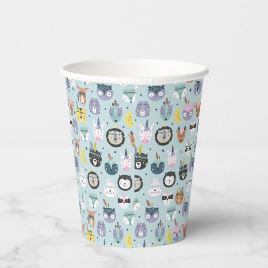 Gobelets En Papier Motif à visage tribal migte (Droite)