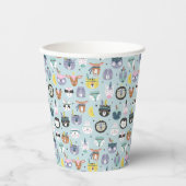 Gobelets En Papier Motif à visage tribal migte (Recto)