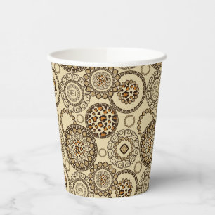 Gobelets En Papier Motif africain en peau de guépard 3