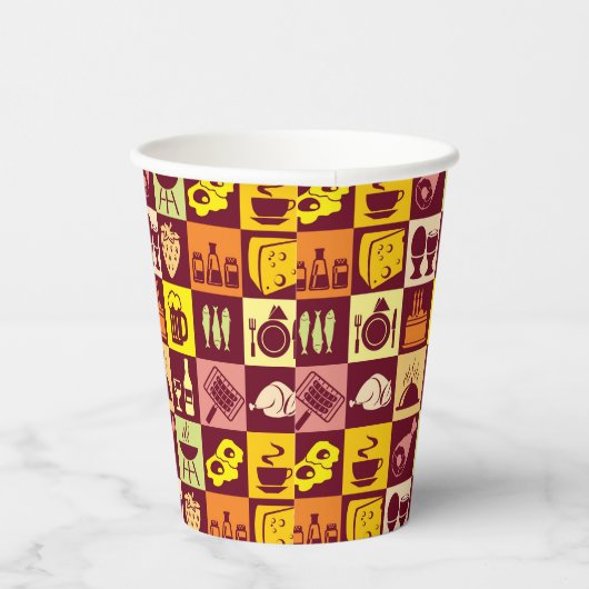 Gobelets En Papier Motif alimentaire 2 (Droite)