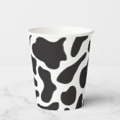 Gobelets En Papier Motif animal à tache de vache noire et blanche (Verso)