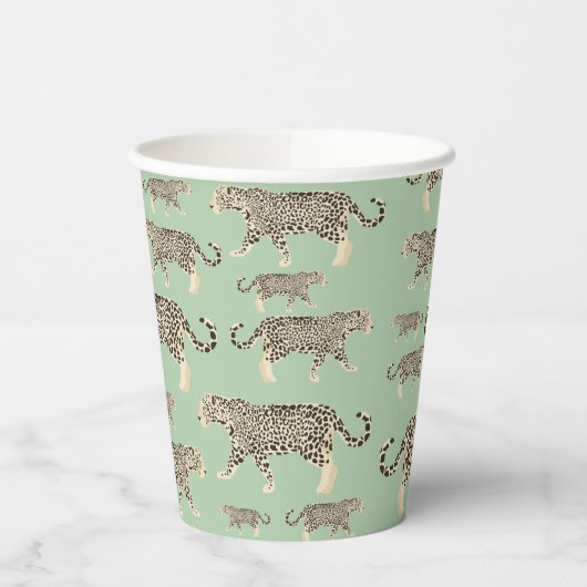 Gobelets En Papier Motif animal Jungle Jaguar (Gauche)