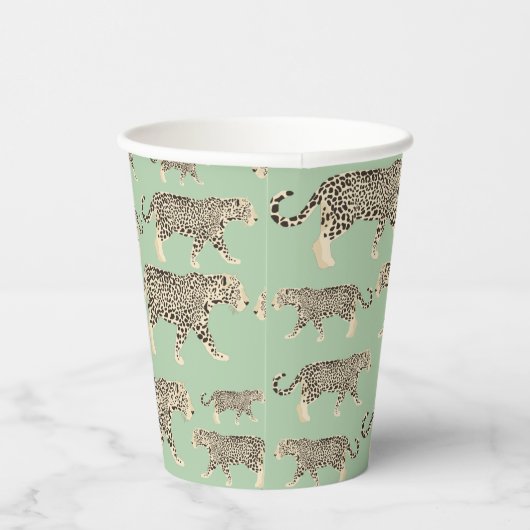 Gobelets En Papier Motif animal Jungle Jaguar (Droite)