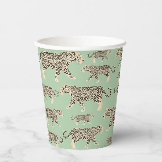 Gobelets En Papier Motif animal Jungle Jaguar (Recto)