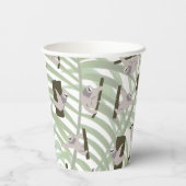 Gobelets En Papier Motif animal mignon Sloth en forêt sauvage (Verso)