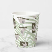 Gobelets En Papier Motif animal mignon Sloth en forêt sauvage (Gauche)