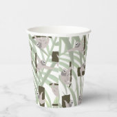 Gobelets En Papier Motif animal mignon Sloth en forêt sauvage (Droite)
