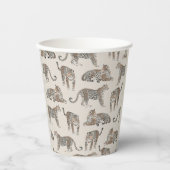 Gobelets En Papier Motif animal sauvage de la Jungle Leopard (Recto)