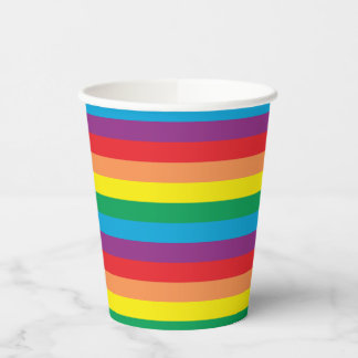 Gobelets En Papier Motif arc-en-ciel simple