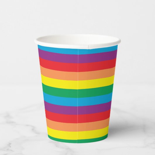 Gobelets En Papier Motif arc-en-ciel simple (Droite)