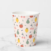 Gobelets En Papier Motif aux fruits mignons (Verso)