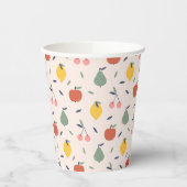 Gobelets En Papier Motif aux fruits mignons (Gauche)