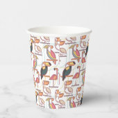 Gobelets En Papier Motif Aux Oiseaux Tropicaux (Droite)