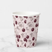 Gobelets En Papier Motif avec cerises 2 (Droite)
