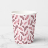 Gobelets En Papier motif avec plumes de paon (Droite)