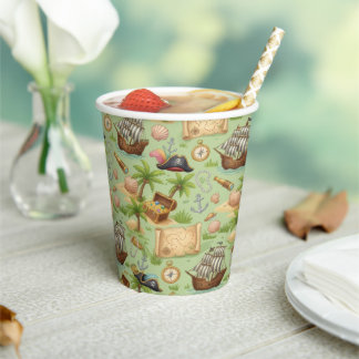 Gobelets En Papier Motif aventure pirate mignon