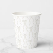 Gobelets En Papier Motif blanc élégant (Verso)
