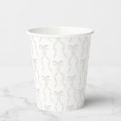 Gobelets En Papier Motif blanc élégant (Gauche)