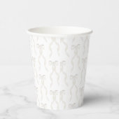 Gobelets En Papier Motif blanc élégant (Droite)