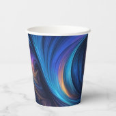 Gobelets En Papier Motif bleu foncé (Verso)