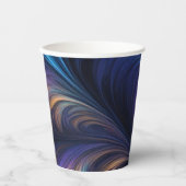 Gobelets En Papier Motif bleu foncé (Recto)