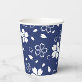 Gobelets En Papier Motif Blue Sakura (Verso)