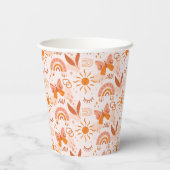 Gobelets En Papier Motif Boho Bohemian Sunshine Butterflies (Verso)