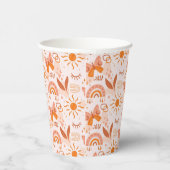 Gobelets En Papier Motif Boho Bohemian Sunshine Butterflies (Droite)