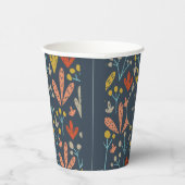 Gobelets En Papier Motif botanique de brindilles et de feuilles (Droite)