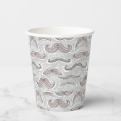 Gobelets En Papier Motif branché de Moustache (Recto)