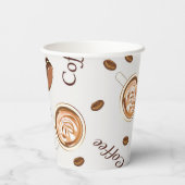 Gobelets En Papier Motif café (Verso)