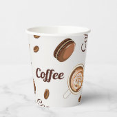 Gobelets En Papier Motif café (Gauche)