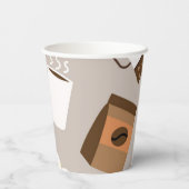 Gobelets En Papier Motif café (Verso)