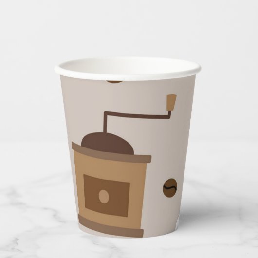 Gobelets En Papier Motif café (Recto)