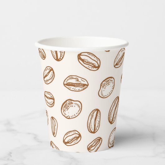 Gobelets En Papier Motif café (Recto)