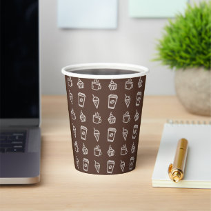 Gobelets En Papier Motif café et cupcake