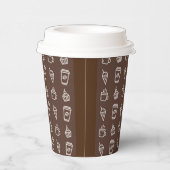 Gobelets En Papier Motif café et cupcake (Droite)