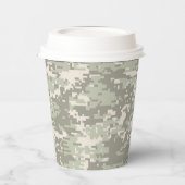 Gobelets En Papier Motif Camo numérique militaire classique (Gauche)