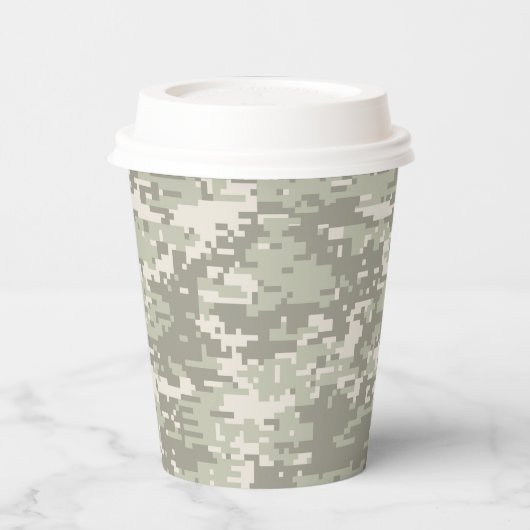 Gobelets En Papier Motif Camo numérique militaire classique (Gauche)