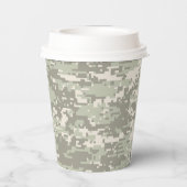 Gobelets En Papier Motif Camo numérique militaire classique (Verso)